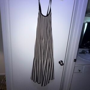 Black and white midi dress